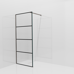 Balmani Modular douche à l'italienne: 90 x 200 cm, Lined, Profil Brushed GunMetal