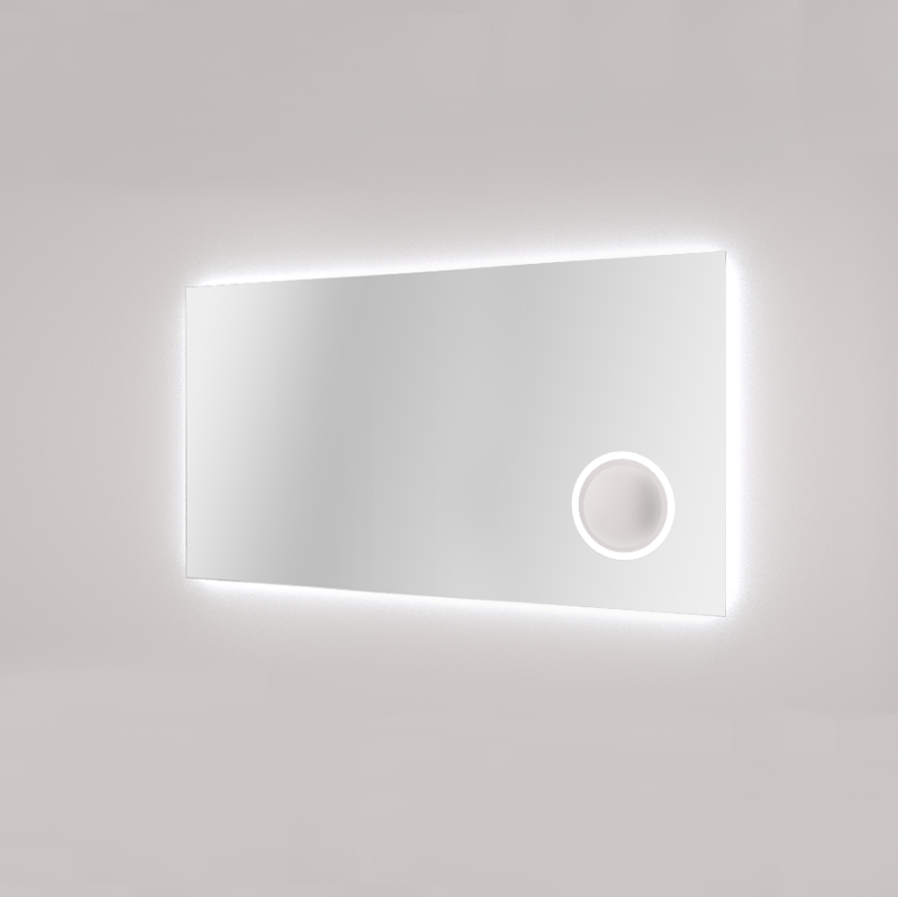 Balmani Giro rechthoekig badkamerspiegel 135 x 70 cm met spiegelverlichting en -verwarming