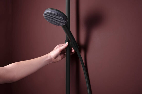 Hansgrohe Raindance Alive S Puro Showerpipe regendoucheset 300 1jet, Ecosmart met Ecostat element thermostaat mat zwart