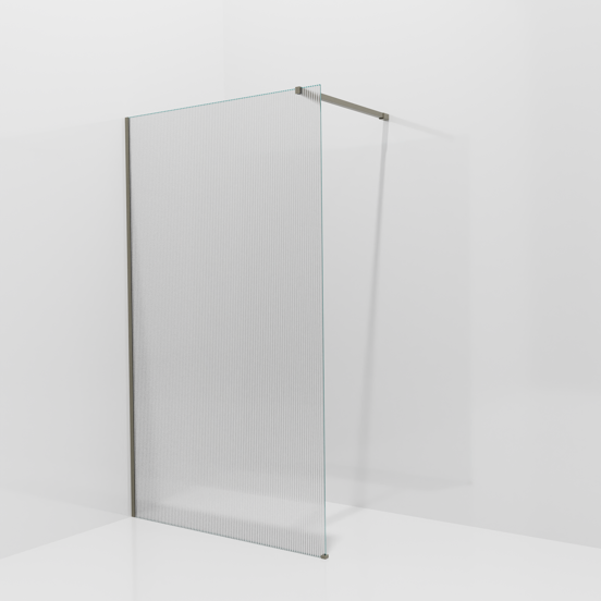 Balmani Modular douche à l'italienne: 120 x 200 cm, Ribs, avec coating, Profil Gris pierre