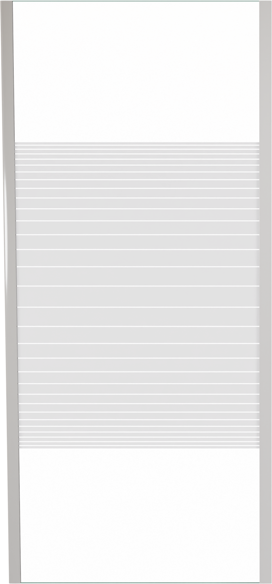 SanyOne Anton panneau latéral 90 cm verre Rayé profil blanc brillant