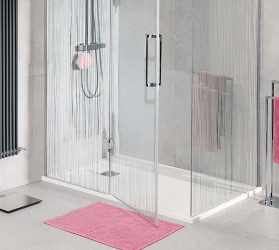 Balmani Vibe receveur de douche 140 x 90 cm marbre composite blanc mat texture ardoise