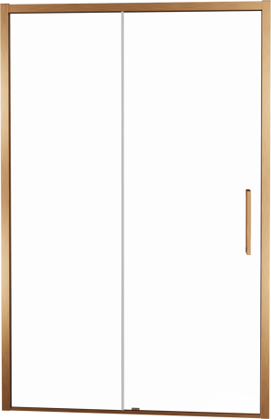 Balmani Senses Design porte coulissante réversible 160 cm x 210 cm verre transparent, Profil Brushed Rosegold