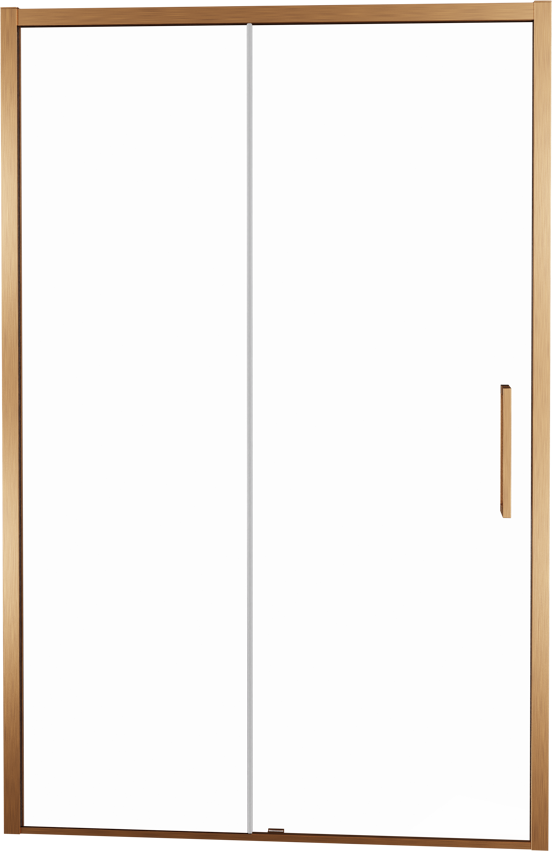 Balmani Senses Design douche schuifdeur omkeerbaar 140 cm x 210 cm Helder glas, Brushed Rosegold profielen