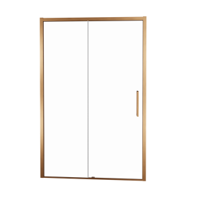Balmani Senses Design porte coulissante réversible 160 cm x 210 cm verre transparent, Profil Brushed Rosegold