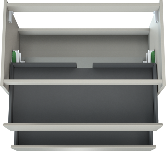 Storke Seda zwevend wastafelonderkast 95 x 52 cm mat wit 2 lades