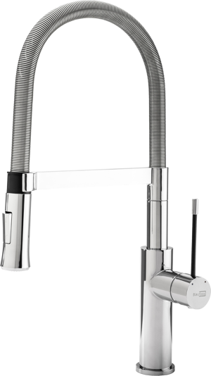 Blaufoss Stidge robinet de cuisine avec douchette extractible chrome brillant