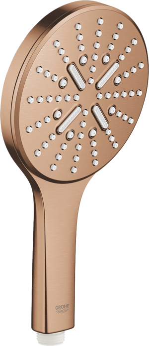 Grohe Rainshower Smartactive 130 Handbrause: 3jet, Brushed Warm Sunset