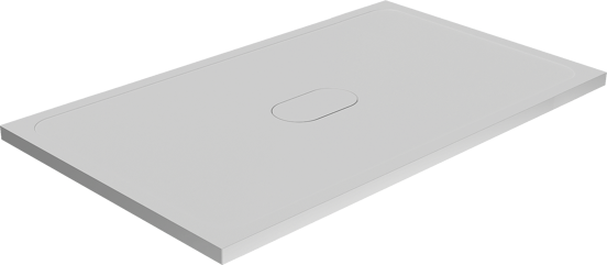 Balmani Artic douchebak 140 x 80 cm top solid mat wit