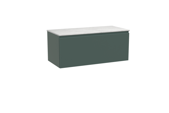 Balmani Sfera meuble salle de bains suspendu 120 x 55 cm forest avec Stretto tablette simple ou double en marbre carrara