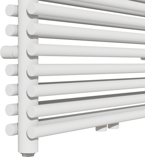 Vipera Alegria sèche-serviettes double 60 x 180 cm chauffage électrique blanc mat raccordements latéral et central possibles 1.875W, résistance incluse