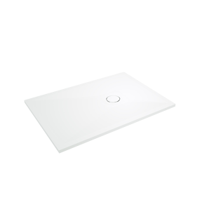 Balmani Lago Duschwanne: 120 x 90 cm, Solid Surface, Weiß glänzend