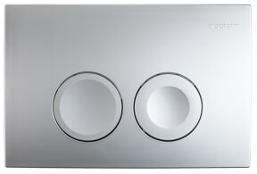 Delta 25 Betätigungsplatte, Chrom matt, für Geberit Duofix UP100 Einbauspülkasten