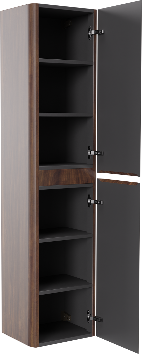 Storke Soft hängender Hochschrank Nussbaum 40 x 35 x 170 cm