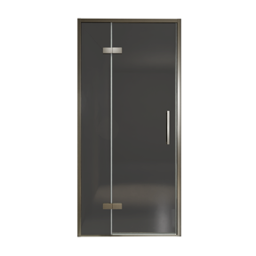 Balmani Senses Design douche draaideur links 100 cm x 210 cm Rookglas, Brushed GunMetal profielen