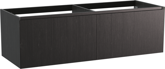 Balmani Fila meuble sous-vasque suspendu 150 x 55 cm placage chêne noir 4 tiroirs
