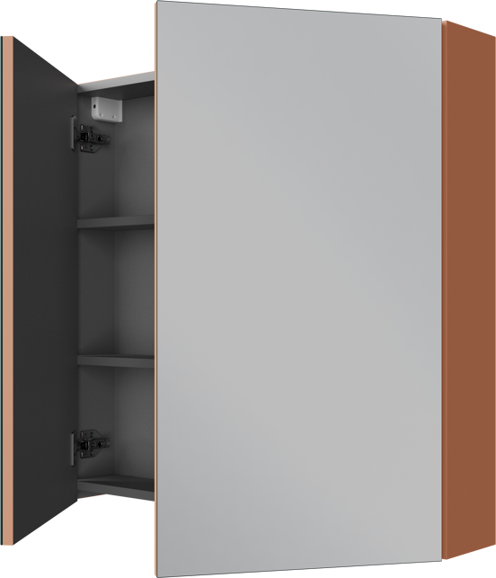 Linie Montro Spiegelschrank Bad: 80 x 75 cm, Cotto