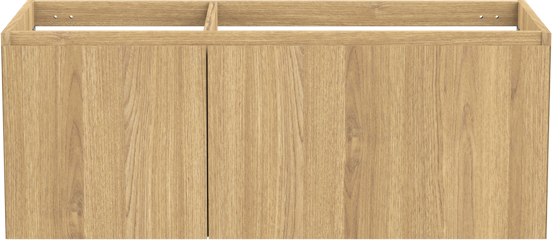 Balmani Idra zwevende wastafelonderkast 120 x 55 cm asymmetrisch rechts fineer naturel eiken 4 lades
