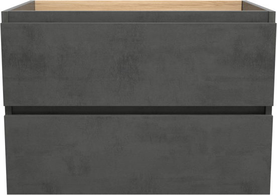 Balmani Lucida zwevende wastafelonderkast 75 x 55 cm beton donkergrijs 2 lades