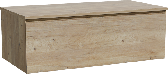 Storke Edge zwevend badkamermeubel 105 x 52 cm ruwe eik met Panton enkel tablet in melamine ruwe eik