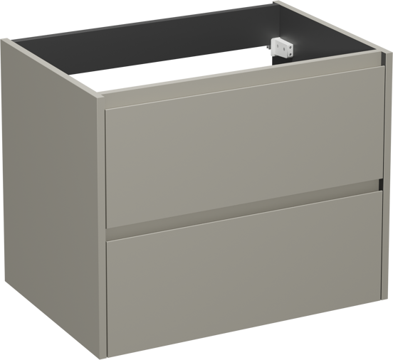 Storke Seda zwevende wastafelonderkast 75 x 52 cm zijdegrijs 2 lades
