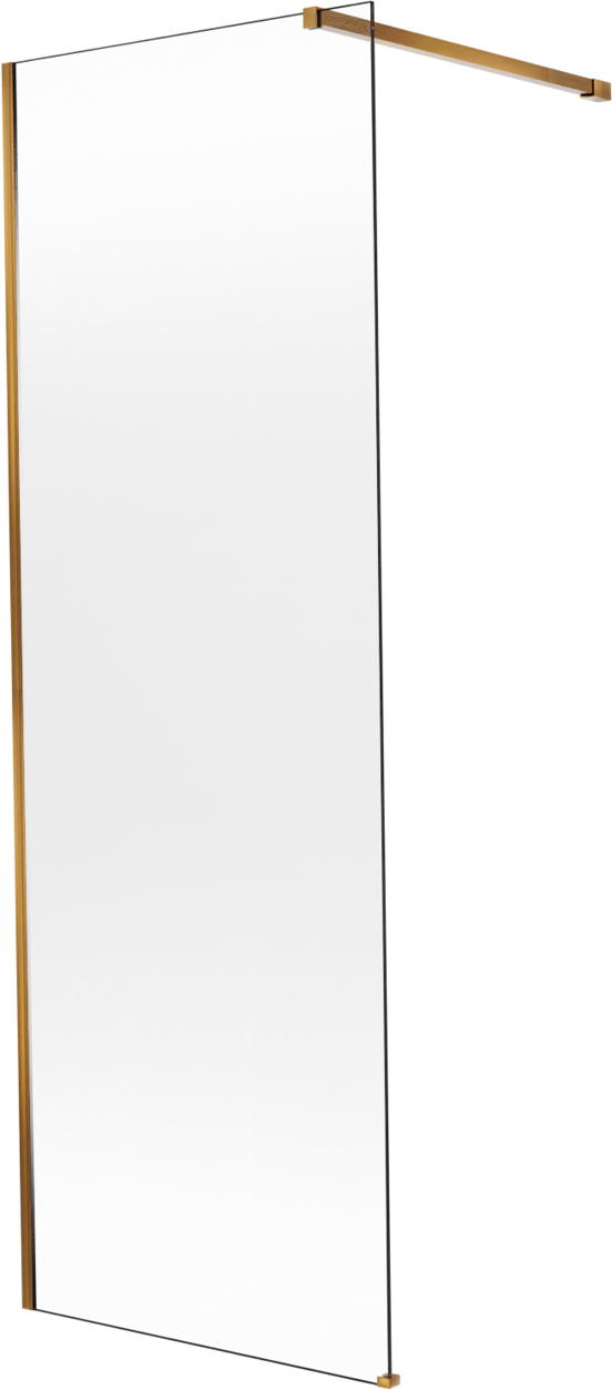 Balmani Modular inloopdouche: 80 x 200 cm, Permafrost met coating, Brushed Rosegold profielen