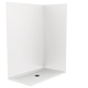 Balmani Zeno panneaux muraux de douche 120 x 90 x 220 cm marbre composite blanc mat texture ardoise