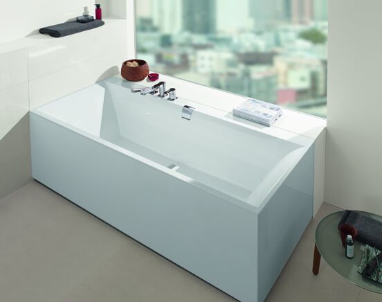 Villeroy & Boch Squaro Edge 12 tweepersoons inbouwbad 170 x 75 cm quaryl glanzend wit