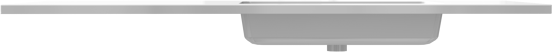 Storke Diva asymmetrisch rechtse wastafel glanzend composiet marmer 140 x 52 cm combinatie kast 35 cm