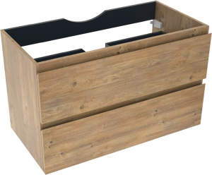 Linie Lado meuble sous-vasque suspendu 90 x 46 cm chêne naturel 2 tiroirs