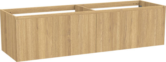 Balmani Idra zwevende wastafelonderkast 180 x 55 cm fineer naturel eiken 4 lades
