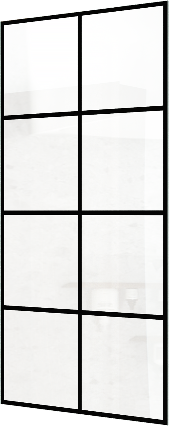 Balmani Modular Duschwand Glas: Grid, 96 x 200 cm