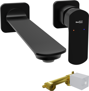 Blaufoss Bodan robinet de lavabo à encastrer noir mat incl élément intégré