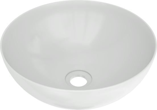 Luca Varess Supra vasque à poser porcelaine blanc brillant rond Ø 36 cm