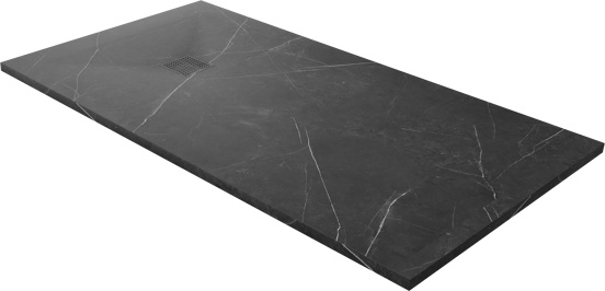 Luca Varess Suite douchebak 160 x 90 cm composietmarmer Marble Dark 
