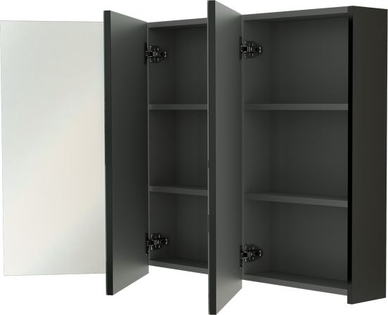 Linie Montro armoire de toilette 120 x 75 cm noir mat