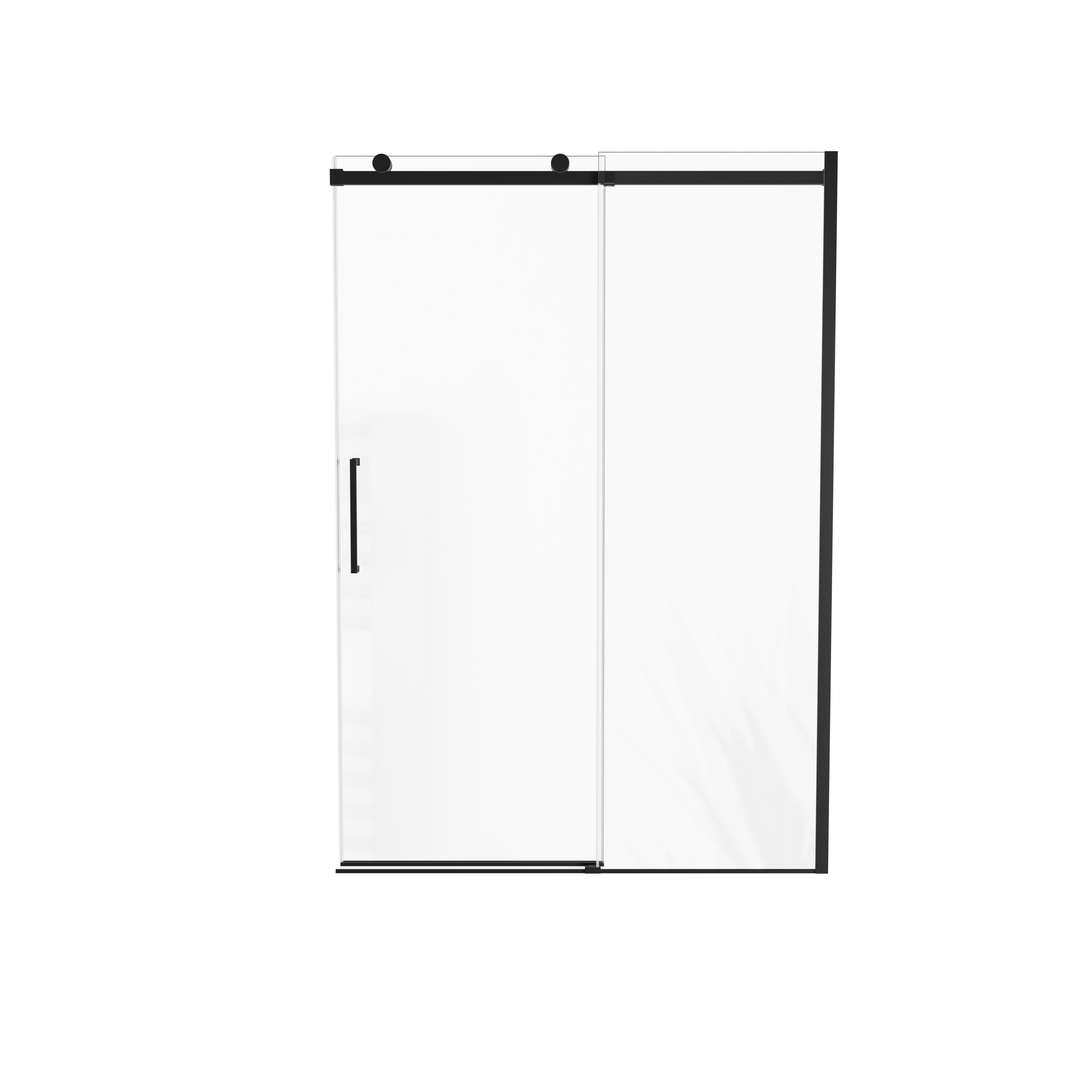 Luca Varess Boltano douche schuifdeur 140 cm x 200 cm Helder glas mat zwart profiel