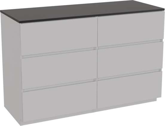 Storke Edge meuble salle de bains à poser 130 x 52 cm blanc brillant avec Panton tablette simple ou double en mdf enduit de poudre noir mat