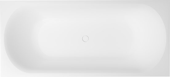 Balmani Rallanta baignoire encastrable double 180 x 82 cm Solid Surface blanc mat