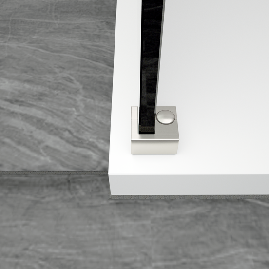 Balmani Modular bloc de montage sur verre inox brossé