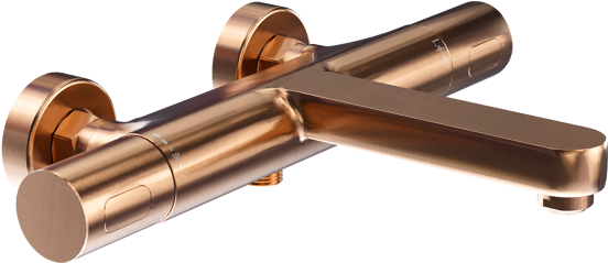 Blaufoss Apollo badkraan thermostatisch Brushed Rosegold