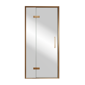 Balmani Senses Design douche draaideur links 100 cm x 210 cm Reflex spiegelglas, Brushed Rosegold profielen
