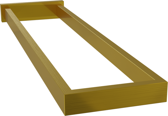 Blaufoss Noma porte-serviette double Brushed Gold 41 cm