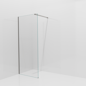 Balmani Modular douche à l'italienne: 90 x 200 cm, Verre extra transparent, avec coating, Profil Brushed Inox
