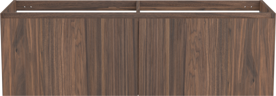 Balmani Idra hängender Waschbeckenunterschrank: 150 x 55 cm, Nussbaum, Furnierholz, 4 Schubladen