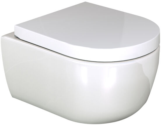 Luca Varess Metro hangend toilet hoogglans wit randloos compact