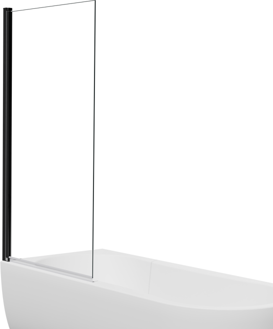 Luca Varess Kuresa pare-baignoire simple 85cm verre clair profil noir mat