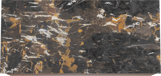 Balmani Mitra zwevend badkamermeubel 120 x 55 cm notelaar met Stretto enkel tablet in marmer portoro gold