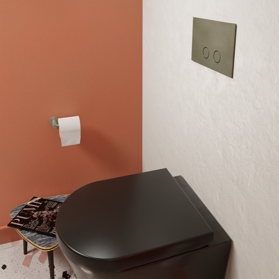 Perola bedieningspaneel brushed champagne gold voor UP320 of UP720 inbouwreservoir