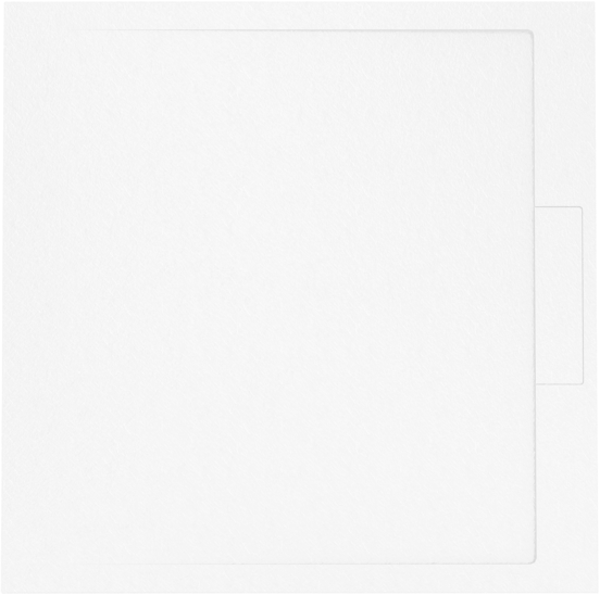 Balmani Indus douchebak 100 x 100 cm composietmarmer mat wit leisteenstructuur